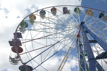 Ferris wheel in an amusement park