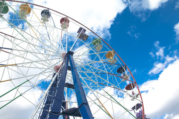 Ferris wheel in an amusement park