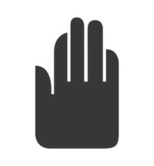 hand human silhouette isolated icon