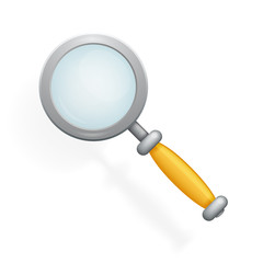 Realistic Magnifying Glass Loupe Icon Search Symbol 3d Cartoon Design Vector Illustration