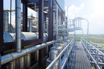 Top floor of boiler in fuel gas power plant