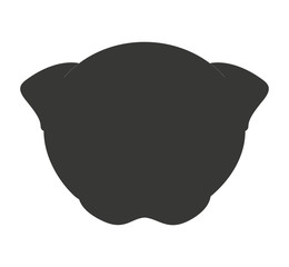 dog pet silhouette isolated icon