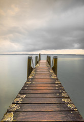 Fototapeta premium Drewniana kładka nad Jeziorem Bodeńskim