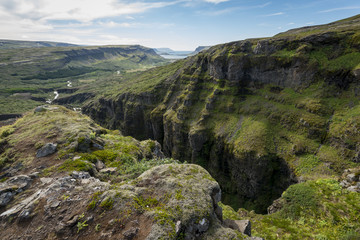 Fototapeta na wymiar Glymur waterfall - Iceland