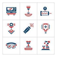 Set color icons of laser