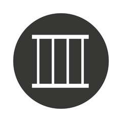 jail gate isolated icon
