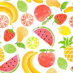 Vector seamless fruit pattern.