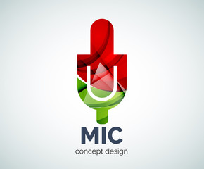 Microphone logo business branding icon