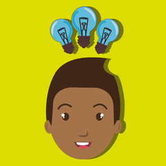 child student idea bulb