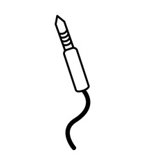 audio plug isolated icon