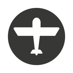 airplane silhouette isolated icon
