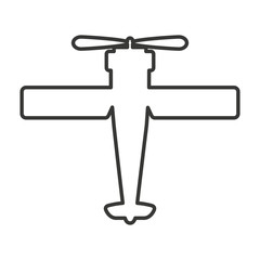 airplane silhouette isolated icon