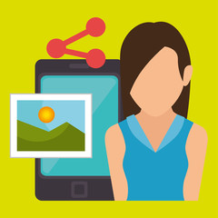 character sharing smartphone image