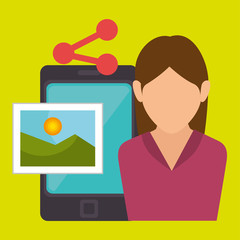 character sharing smartphone image