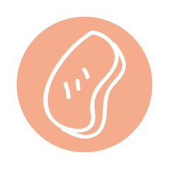 meat beef isolated icon
