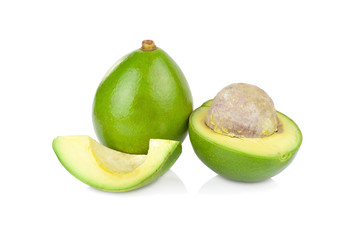 Fresh avocado isolated on white