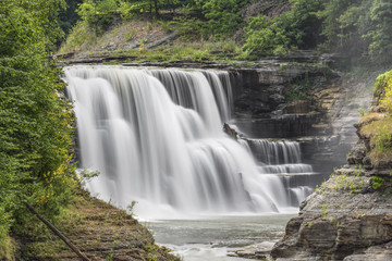 Fototapeta na wymiar Letchworth State Park Lower Falls, New York
