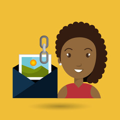 woman envelope links photo