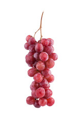 bunch of red grapes isolated on white