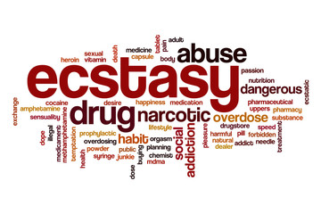 Ecstasy word cloud
