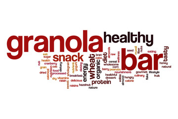 Fototapeta premium Granola bar word cloud