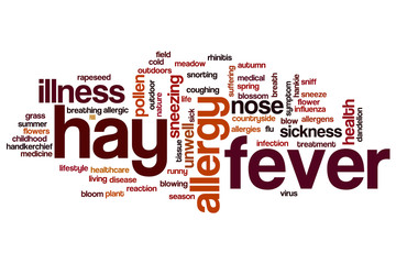 Fototapeta premium Hay fever word cloud