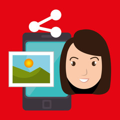 character sharing smartphone image