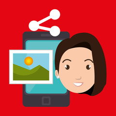 character sharing smartphone image
