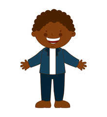 happy boy student uniform isolated