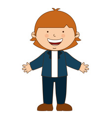 happy boy student uniform isolated