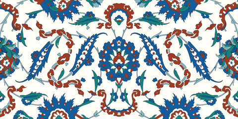 Floral Ornamental pattern. Traditional Arabic seamless ornament. Vector. Background
