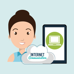 Smartphone wifi cloud person