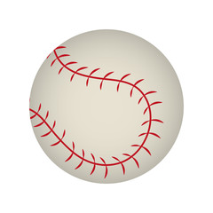 flat design baseball ball icon vector illustration