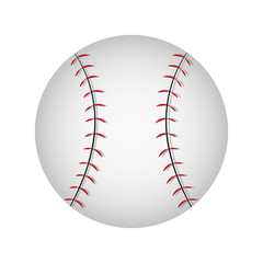 flat design baseball ball icon vector illustration