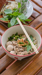 Asian white noodles