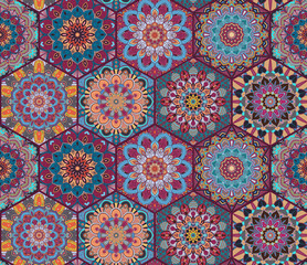 Tiles Pattern Colorful Hexagon
