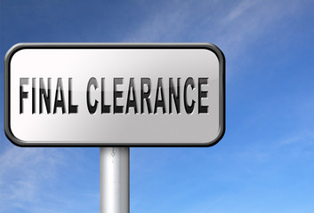 final clearance