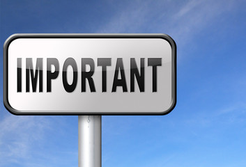 important and crucial information