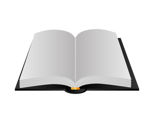 flat design open book icon vector illustration