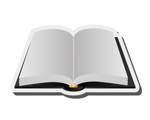 flat design open book icon vector illustration