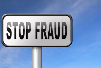 Obraz premium stop fraud