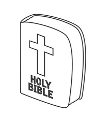flat design holy bible icon vector illustration