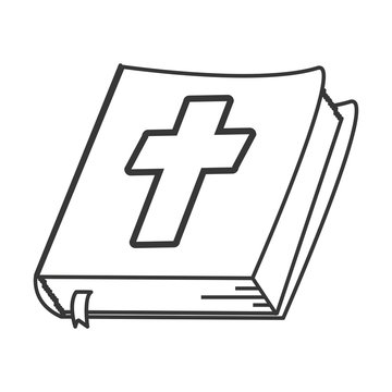flat design holy bible icon vector illustration