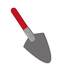 flat design single trowel icon vector illustration