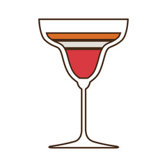cocktail glass alcohol drink beverage icon. Isolated and flat illustration, vector