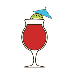 cocktail umbrella glass alcohol drink beverage icon. Isolated and flat illustration, vector