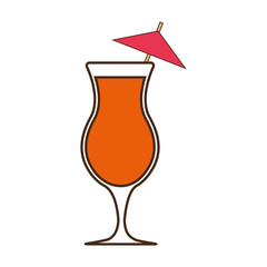 cocktail umbrella glass alcohol drink beverage icon. Isolated and flat illustration, vector