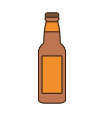 bottle alcohol drink beverage icon. Isolated and flat illustration, vector