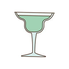 cocktail glass alcohol drink beverage icon. Isolated and flat illustration, vector