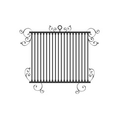 birdcage cage silhouette vintage icon. Isolated and flat illustration, vector